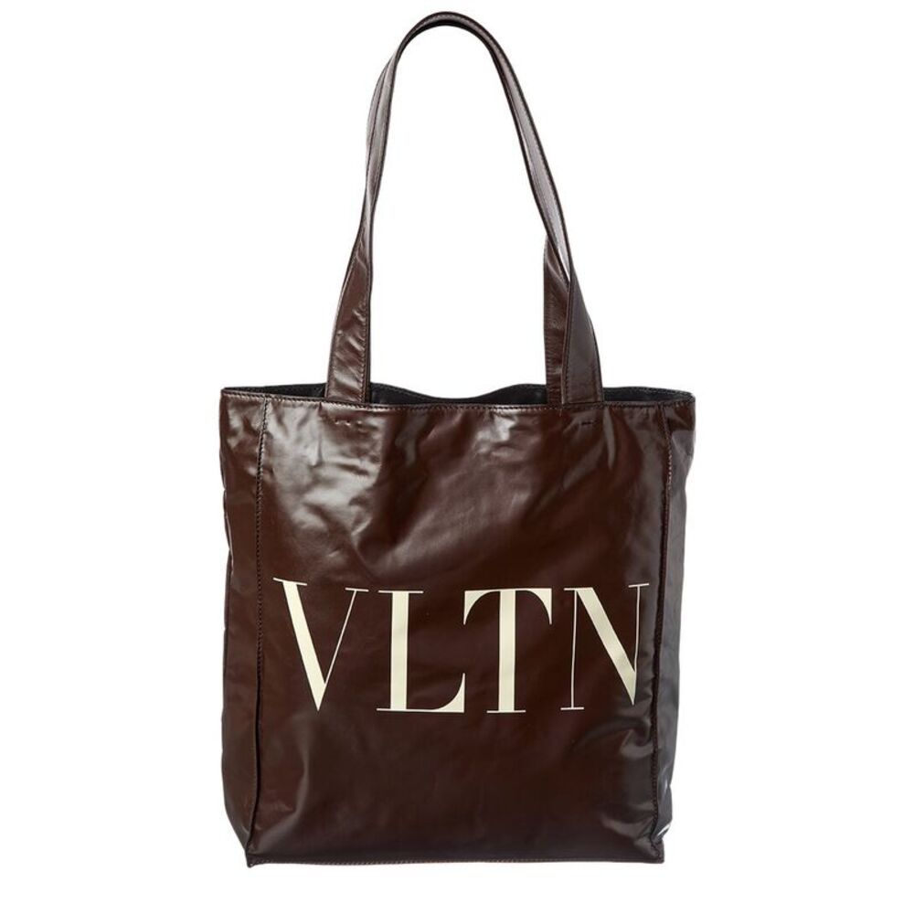 Valentino Leather Tote, Brown